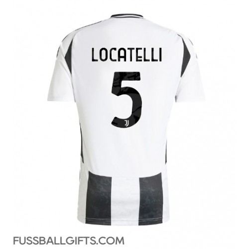 Juventus Manuel Locatelli #5 Fußballbekleidung Heimtrikot 2024-25 Kurzarm